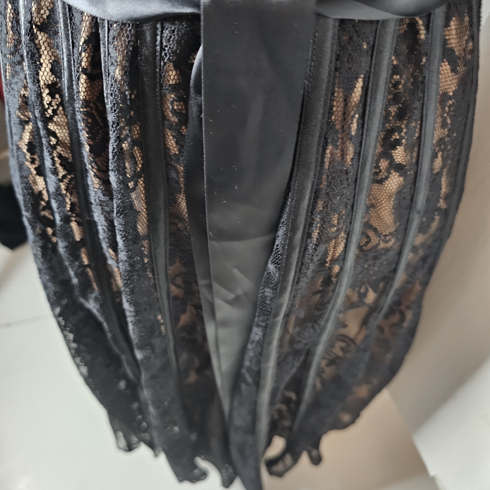 SL Fashions Black Lace Midi Dress - Picture 4 of 16